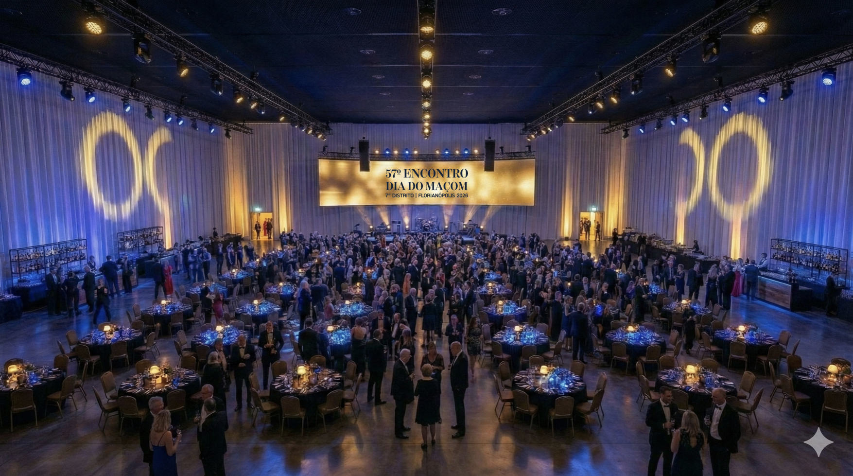 Ambiente do Jantar de Gala